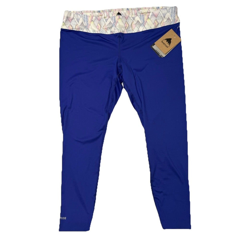 Burton Womens Midweight Pant Royal Blue Diamond Dot Dryride Leggings NWT XL